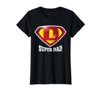 Super Dad tee Shirt, Happy Father's Day T-Shirt, Best Father Camiseta gráfica económica, Mujer, Negro, XS