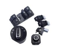 SUPER DAFI Mando Elevalunas Coche para Golf 5 6 Mk5 para para B6 5ND941431B 5ND959855 Interruptor De Faro Cromado Maestro Ventana Eléctrica(B)