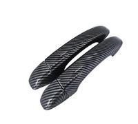 SUPER DAFI Manija Puerta Exterior para Megane para IV MK4 2016-2021 Fibra De Carbono Negra Cubierta Manija Puerta Exterior Pegatinas Juego Molduras Accesorios Cromados Manijas Puerta(No Smart Button)