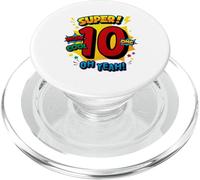 Super décimo cumpleaños, cómic, Arte Pop, guau, Genial, Dios mío, oh, sí, niños PopSockets PopGrip para MagSafe