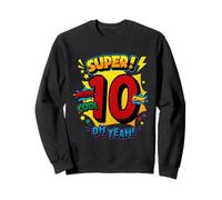 Super décimo cumpleaños, cómic, Arte Pop, guau, Genial, Dios mío, oh, sí, niños Sudadera
