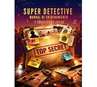 Super Detective: Manual de entrenamiento y creación de casos: ¡Crea tus propios casos! Aprende técnicas reales de espionaje, criptografía y lógica 100% sin pantallas para niños de 6 a 10 años.
