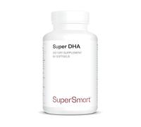 Super DHA - Corazón y cerebro - Ácido docosahexaenoico - SuperSmart | Ácido eicosapentaenoico - Fórmula natural de Omega-3 - Pesca sostenible - Sin OGM