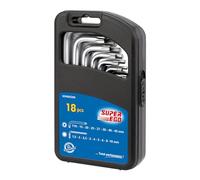 Super Ego SEH003200 SEH003200-Juego Llaves Allen + torx 18 pcs, Arándano