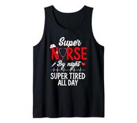 Súper Enfermera de Noche súper cansada Todo el día Camiseta sin Mangas