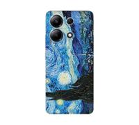 Super FABRICA - Carcasa de silicona flexible transparente compatible con Xiaomi, impresa en Francia, Van Gogh, noche estrellada (Redmi Note 13 4G)