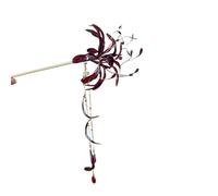 Super Fairy Red Lily Flower Hair Sticks For Women Dripping Oil Tassel Hairpins Vintage Delicate Wedding(Red)