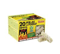 Super Foc Bolas de Fuego para Encendido Madera Cera Ecológico 20 Unidades