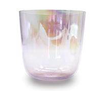 SUPER FOREST Cuenco de cristal de cuarzo transparente de 6 pulgadas, para curación de sonido y meditación, equilibrio del chakra corporal, ajuste del estado emocional (morado, 440 Hz)