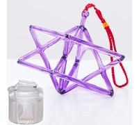 SUPER FOREST Pirámide de canto de cristal de cuarzo, excelente sonido para meditación curativa, instrumento musical perfecto para curación de chakras, con golpeador de cristal y bolsa de transporte