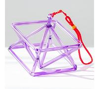 SUPER FOREST Pirámide de canto de cristal, para meditación curativa, accesorios de meditación de sanación, excelente sonido, con cuenco de cristal (8 pulgadas)