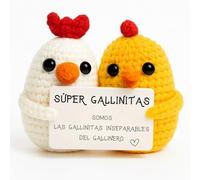 Super Gallinitas© | Regalo Original para Amigas | Idea Sorpresa Colega Companera Mejor Amiga BFF | Cumpleanos Fiesta Secret Santa Pascua | Peluche Hecha a Mano| Divertido & Cute | Amistad Inseparable