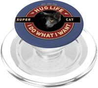 Super Gato Negro Gato Indio Motocicleta Retro Cool PopSockets PopGrip para MagSafe