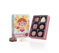 Super Girl - Bombones sin alcohol - 6 bombones en envase de cómic | Chocolate para Niñas | regalo para novia | Idea de regalo mujer | Regalos | mujer | mamá | hermana | madre | hija