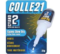 Super Glue Colle21 SLOW DRY 21g by Ammo Mig - Pegamento Cianoacrilato Extra Fuerte de Secado Lento para Modelismo, Bricolaje y Reparaciones de Precisión