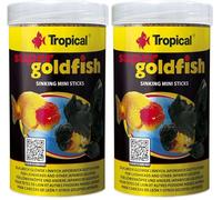 Super Goldfish Mini Sticks 250ml / 150g - Alimento básico para Cabezas de león y Otros Goldfish japoneses (Paquete de 2)