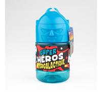 SUPER GOURDE Botella personalizada para niños, botella de agua con paja, superhéroe intergaláctico