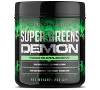 Super Greens Demon - Contiene Verduras y Superalimentos, Apto para Veganos y Vegetarianos, Polvo de Superalimentos Preparado en el Alemania (250g, 50 Raciones)