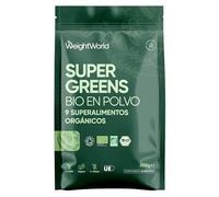 Super Greens en Polvo 200gr - 9 Superalimentos - Té Matcha, Maca en Polvo | Bayas de Acai, Chlorella Ecológica, Hierba de Cebada, Trigo, Lino, Guaraná, y Baobab - Apto para Veganos, sin OGM