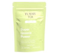 Super Greens Power con Guaraná, Inulina y Té Verde - Bebida en Polvo de Verdes con Sabor a Limón, Raíz de Achicoria, Alcachofa, Colina y Vitaminas - 300 g - TummyTox