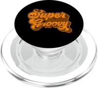 Super Groovy T-Shirt Vintage Retro 1970s Men Women Boy Girls PopSockets PopGrip para MagSafe