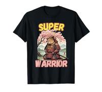 Super Guerrero Capibara Samurai Divertido Animal Kawaii Japonés Camiseta