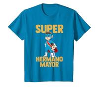 Super Hermano Mayor Bebé Superhéroe Camiseta, Niños, Zafiro, 12 años