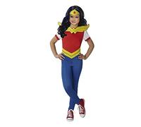 Super Hero Girls - Disfraz Wonder Woman y Peluca SHG en Caja, Talla L (Rubie'S Spain 630575-L)