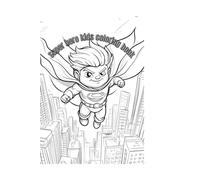 Super hero kids coloring book