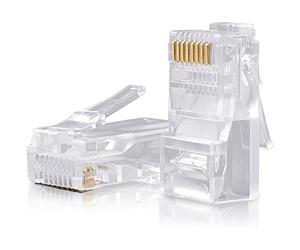 Super High-Definition Desarrollo Humano sostenible Conector RJ45 8P8 C UTP Red Enchufe para Cat5 Cat5e Cat6 Cable Trenzado sólido Crystal Head