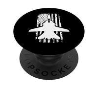 Super Hornet US Flag Fighter Airplane Jet Plane Aircraft PopSockets PopGrip Adhesivo
