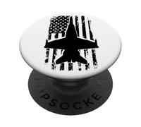 Super Hornet US Flag Fighter Airplane Jet Plane Aircraft PopSockets PopGrip Adhesivo