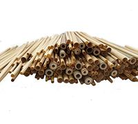 Super Idee 200 pajitas de trigo + 50 tubos de caña + 20 tubos de bambú listos para anidar 20 cm, material de relleno para nido, abejas silvestres para hotel de insectos, casa de insectos, hotel de