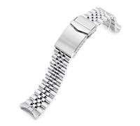 Super-J Louis - Pulsera de metal para New Seiko (20 mm, 5-40 mm, cepillado), acero inoxidable, L, Clásico