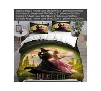 (Super King)Juego de tres piezas funda nórdica funda de almohada estampada The Wicked para habitación infantil