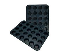 SUPER KITCHEN Juego de 2 Mini Molde de Silicona para 24 Magdalenas