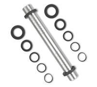 SUPER KITCHEN Rodillo Amasar de Acero Inoxidable, Rodillo Masa de Metálicos Rolling Pins con 5 Discos Ajustables Anillo Grosor, Accesorios de Horneado para Fondant Pastelería, Pastas, Pizza (35 cm)