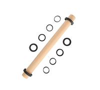 SUPER KITCHEN Rodillos de Amasar en Madera de Haya con 5 Discos Ajustables Anillo, Rodillo de Cocina, Accesorio para Hornear Pizza, Pasta, Galletas, Pastelería, Fondant (45cm)