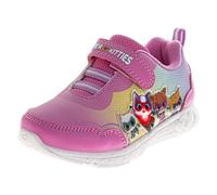 Super Kitties - Tenis deportivos para niñas con luces LED Bitsy Buddy Sparks Ginny, zapatos deportivos para niñas, tallas 6-10 para niños pequeños / 11-12 niños pequeños, Multicolor rosado, 12 Little