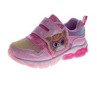 Super Kitties - Tenis deportivos para niñas con luces LED Bitsy Buddy Sparks Ginny, zapatos deportivos para niñas, tallas 6-10 para niños pequeños / 11-12 niños pequeños, Rosa Multi, 12 Little Kid
