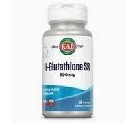 Super L-Glutathione 500mg KAL 30 Vcaps - Pack de 2, Formato Ahorro de L-Glutatión Reducido de Alta Pureza Molecular para la Desintoxicación Hepática