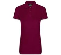 Super Lemon Polo de piqué profesional para mujer, manga corta clásica con cuello y puños acanalados, tela transpirable y duradera, granate, 3XL