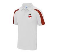 Super Lemon Polo deportivo unisex para aficionados de Inglaterra, moderno polo blanco con insignia de Inglaterra, perfecto para los fanáticos del fútbol, ajuste cómodo y atlético para días de partido