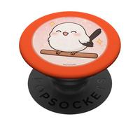 Super Lindo diseño de Shima Enaga Japanese Snow Fairy Bird PopSockets PopGrip Adhesivo
