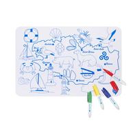 Super Little - Juego educativo - Colorear Bretaña - Reversible - Incluye 4 rotuladores borrables de diferentes colores, fácil de limpiar, reutilizable, antibacteriano, a partir de 3 años