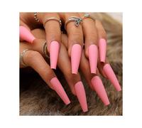 Super Long Matte Press On Nails Coffin Ballerina Solid Fake Nails Acrylic Artificial Nails False Nails