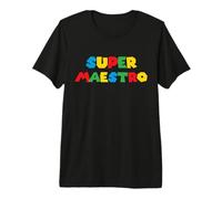 Super Maestro Regalo Maestro REtrogaming Humor Camiseta Premium