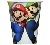Super Mario 8 unidades vasos de cartón - Por 266 ml - Mario Cups