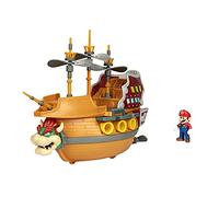 Super Mario Aeronave Bowser de Jakks Pacific, Incluye Figura Mario 6 cm, Accesorios y Sonidos del Videojuego, Juguete Niños 3 Años +