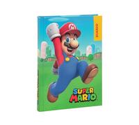 Super Mario - Agenda escolar 2024-2025 oficial Super Mario, agenda de 12 meses ideal para la escuela primaria, con tapa acolchada y 320 páginas interiores impresas a color, 13 x 17,8 cm, rojo